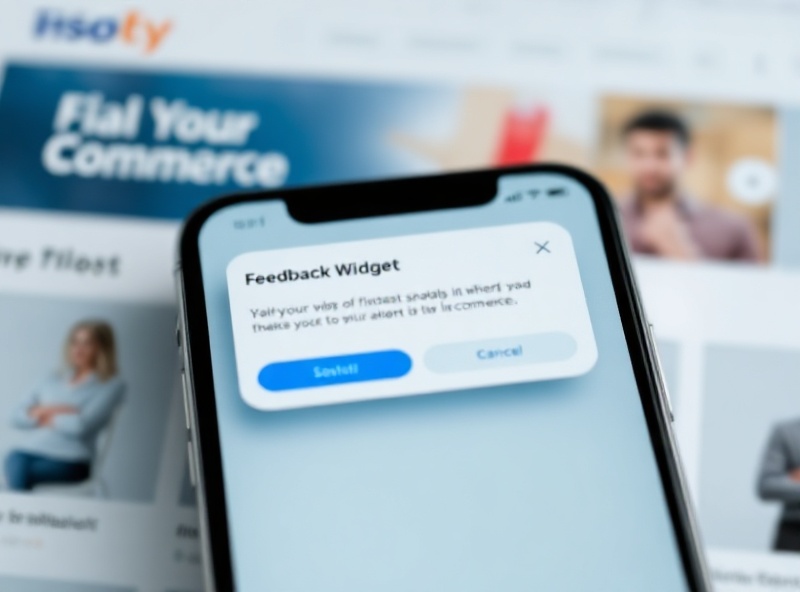 FeedBackNL feedback widget overlay on a mobile checkout screen showing a 4-star rating prompt